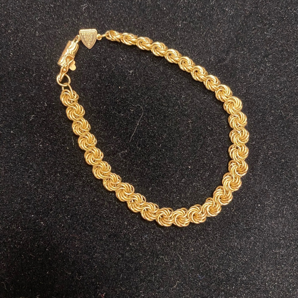 Real 14k Yellow Gold Rope Chain Bracelet for Women - Classic Twisted Link